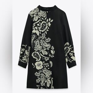 Zara Mini Floral Print Dress
